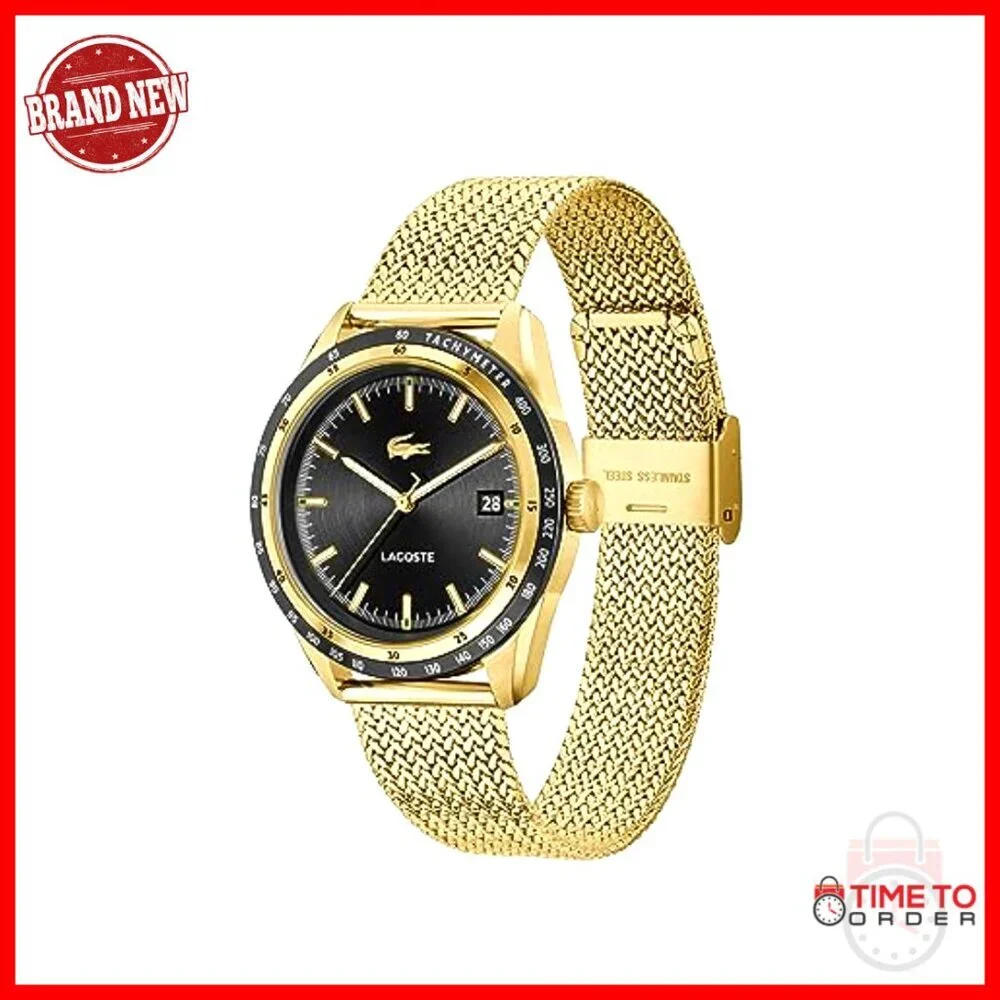 Men's Stainless Steel Mesh Watch with Date Function, 40mm Case